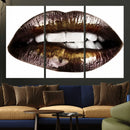 Close Up Lips Wall Art Canvas Print