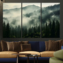 Captivating Misty Forest Wall Art Premium Canvas Print a