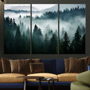 Captivating Misty Forest Wall Art Canvas, Premium Canvas