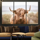 Scottish Serene Highland Cow Canvas Wall Art – Serene