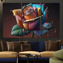 Abstract Rose Wall Art Canvas Print
