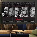 Thinker Quintet Canvas Wall Art – Martin, Obama, Malcolm X,