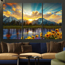 Grand Teton Park Sunrise Wall Art – Vibrant Landscape Canvas