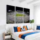 Beaver Stadium Night Game Triple Canvas Wall Art - Penn