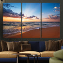 Golden Hour Beach Sunset Wall Art | Canvas Print | Ready to