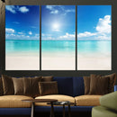 Blue Ocean Wall Art Canvas Print - Tranquil Ocean Paradise