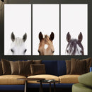 Horse Prints Set, Set of 3 Horse Wall Art, Horses Portraits, by MyGreatCanvas | Canvas Wall Art Prints | Photo Prints & Wall Decor