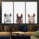 Horse Wall Art - Minimalist Horse Triptych Wall Art – Modern by MyGreatCanvas | Canvas Wall Art Prints | Photo Prints & Wall Decor