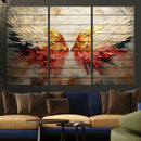 Abstract Angel Wings Canvas Wall Art – Framed and Ready to