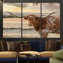 Texas Longhorn Wall Art Canvas Print, Rustic Ranch Decor, by MyGreatCanvas | Canvas Wall Art Prints | Photo Prints & Wall Decor