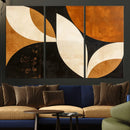 Geometric Abstract Wall Art Canvas Print, Mid Century Modern
