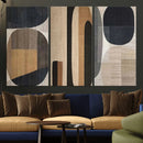 Abstract Minimalist Canvas Wall Art - Neutral Geometric