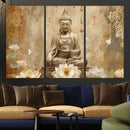 Buddha Wall Art Canvas Print, Buddha Meditation Room Decor,
