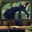 Decadent Girl by Ramon Casas Wall Art Canvas Print, Framed