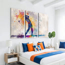 Watercolor Golf Swing Wall Art Canvas Print | Vibrant