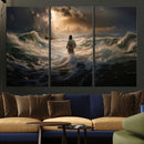 Jesus Walking on Water Wall Art Canvas Print - Religious