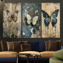 Butterfly Wall Art Trio | Vintage Butterfly Canvas Print | by MyGreatCanvas | Canvas Wall Art Prints | Photo Prints & Wall Decor