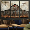 Rustic Barn Wall Art | Farmhouse Wall Decor Canvas Print |
