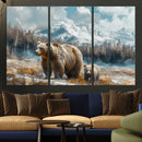 Bear and Baby Bear Wall Art Canvas Print