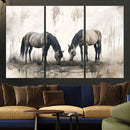 Chines Ink Style Vintage Horses Wall Art Canvas Print for by MyGreatCanvas | Canvas Wall Art Prints | Photo Prints & Wall Decor