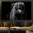 Bear Canvas Print | Wildlife Wall Art for Cabin Decor |