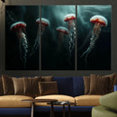 Abstract Jellyfish Wall Art Canvas Print