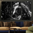 Winter Horse Wall Art | Black and White Horse Print | Ready by MyGreatCanvas | Canvas Wall Art Prints | Photo Prints & Wall Decor