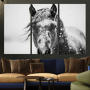 Western Wall Art | Black and White Winter Horse Wall Art | by MyGreatCanvas | Canvas Wall Art Prints | Photo Prints & Wall Decor