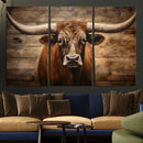 Longhorn Bull Wall Art | Canvas Print | Ready to Hang | by MyGreatCanvas | Canvas Wall Art Prints | Photo Prints & Wall Decor