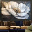 White Magnolia Flower Wall Art Canvas Print | Abstract