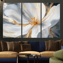 White and Gold Floral Canvas Wall Art - Framed and Ready to by MyGreatCanvas | Canvas Wall Art Prints | Photo Prints & Wall Decor