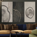 Minimalist Tree Rings Wall Art | Modern Abstract Canvas