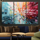Radiant Bloom Abstract Floral Wall Art Canvas Print -