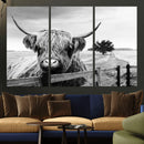 Scottish Highland Cow Wall Art | Rustic Farmhouse Décor |
