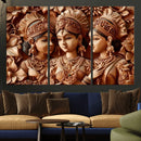 Indian Woman Statue Wall Art Canvas Print