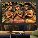 Indian Woman Statue Wall Art Canvas Print
