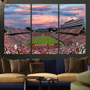 Carter-Finley Stadium Art Sunset Game Triple Canvas Wall Art