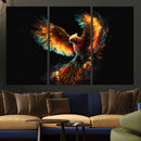 Fiery Phoenix Canvas Print | Ready to Hang Wall Art | Bold