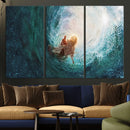 Powerful Jesus Canvas Print - Hand of Salvation,