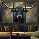 Texas Western Wall Art Canvas Print - Abstract Cow Longhorn by MyGreatCanvas | Canvas Wall Art Prints | Photo Prints & Wall Decor