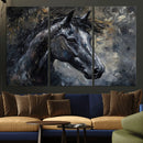 Large Abstract Horse Wall Art Canvas Print | Farmhouse Wall
