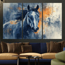 Abstract Blue Horse Wall Art Print Canvas | Horse Wall Art by MyGreatCanvas | Canvas Wall Art Prints | Photo Prints & Wall Decor