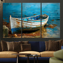 Vintage Boat on Tranquil Waters | Coastal Wall Art for