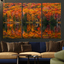Fall Foliage Wall Art - Autumn Reflection Canvas Print,