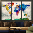 World Map Canvas Print – Framed Travel Map Wall Art for by MyGreatCanvas | Canvas Wall Art Prints | Photo Prints & Wall Decor