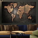World Map Canvas Print – Framed Travel Map Wall Art for