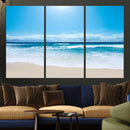 Wall Art Canvas Print Shiny Blue Sea and Beach by MyGreatCanvas | Canvas Wall Art Prints | Photo Prints & Wall Decor