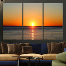 Golden Horizon Sunset Over Ocean Wall Art Canvas Print – by MyGreatCanvas | Canvas Wall Art Prints | Photo Prints & Wall Decor