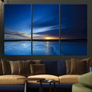 Blue Sunset Ocean Canvas Wall Art Print – Serene Coastal by MyGreatCanvas | Canvas Wall Art Prints | Photo Prints & Wall Decor
