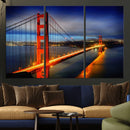 Large Wall Art San Francisco Canvas Print - Wonderful Golden